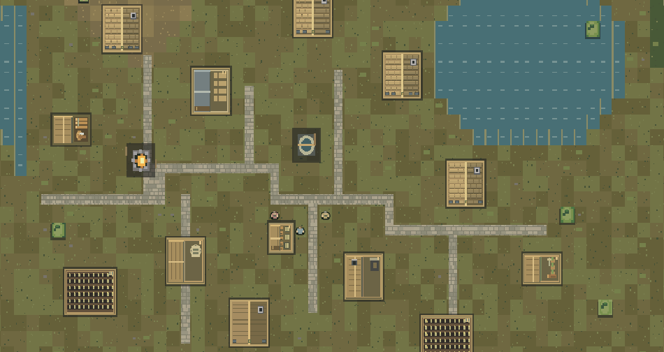 The settlement in summer